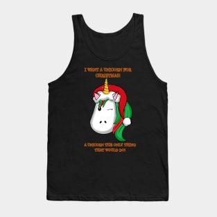 UNICORN SANTA Tank Top